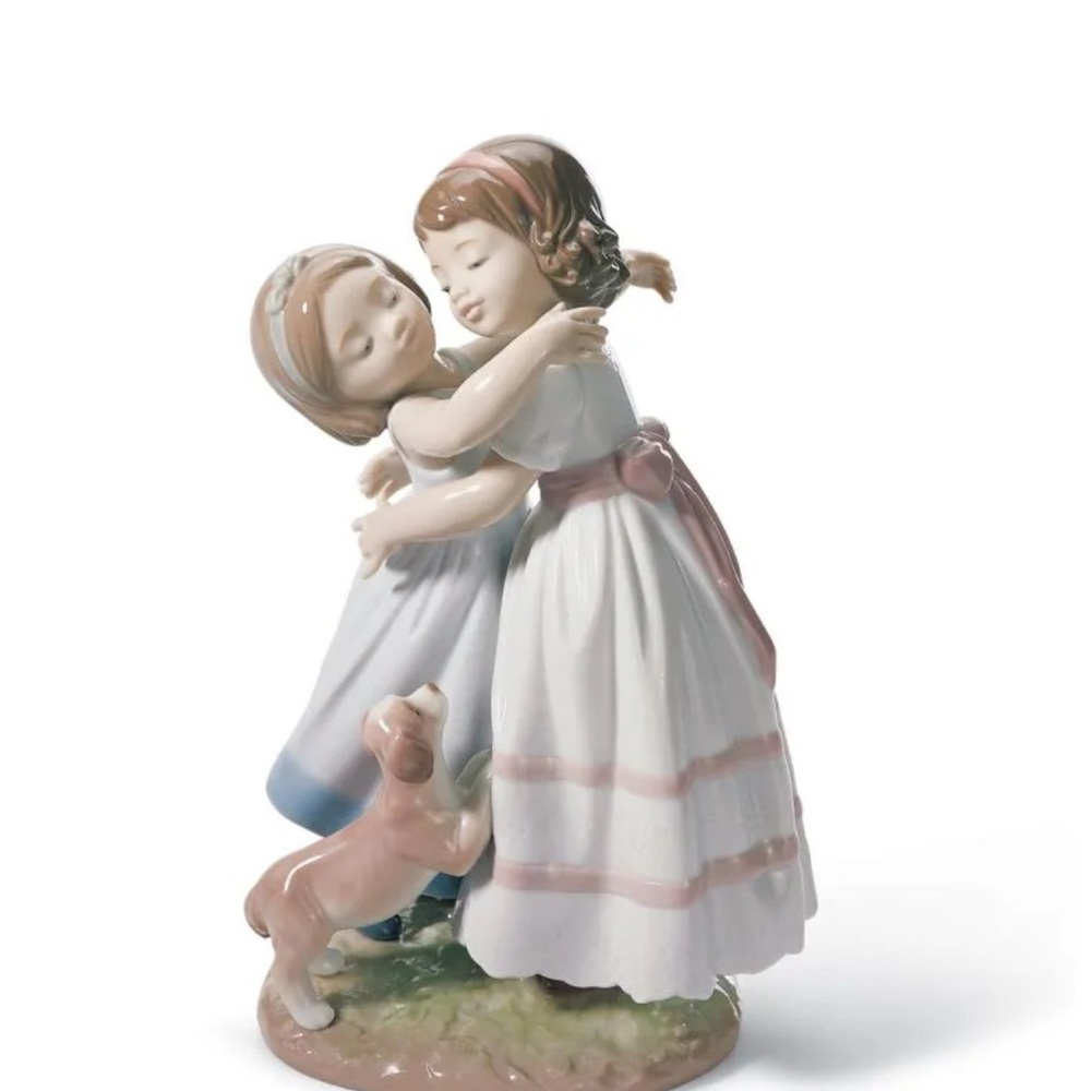 Lladro Figurine with Pink and White Accents